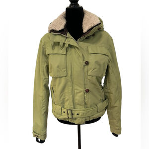 Powder Room Green Bomber Winter/ Ski Jacket- Size Medium
